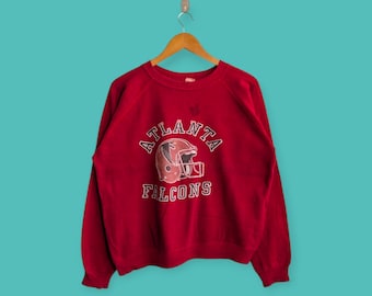 vintage 80s 90s Atlanta falcons sweatshirt Atlanta falcons crewneck Atlanta falcons sweater pullover streewear nice red colour size large