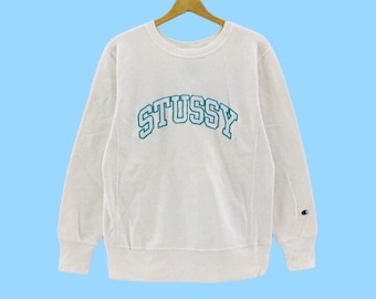 Excellent Condition Stussy Sweatshirt, Arch Logo Embroidery