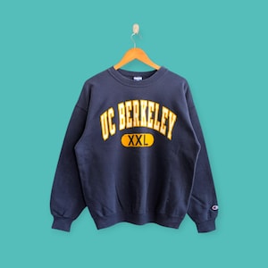vintage 90s university California Berkeley sweatshirt university California Berkeley crewneck sweater pullover blue colour size large