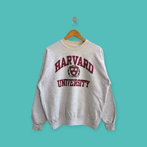 vintage Harvard university sweatshirt Harvard university crewneck Harvard university sweater pullover college style gray colour size large