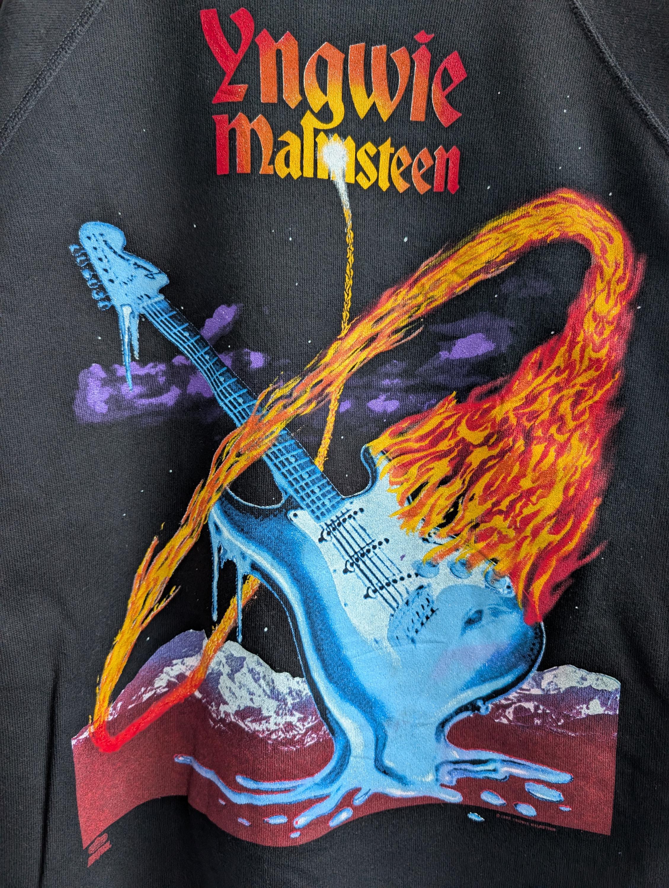 Yngwie Malmsteen ロンT 90s Vintage 1992 Yngwie Malmsteen World Tour Sweatshirt Yngwie