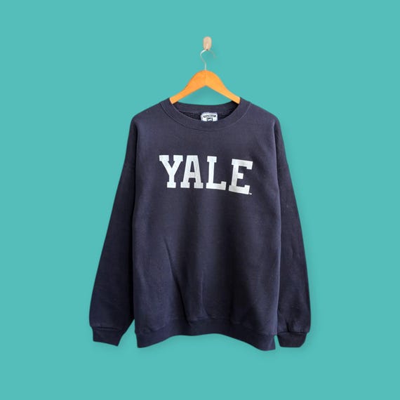 Felpa vintage anni '90 della Yale University, maglione girocollo