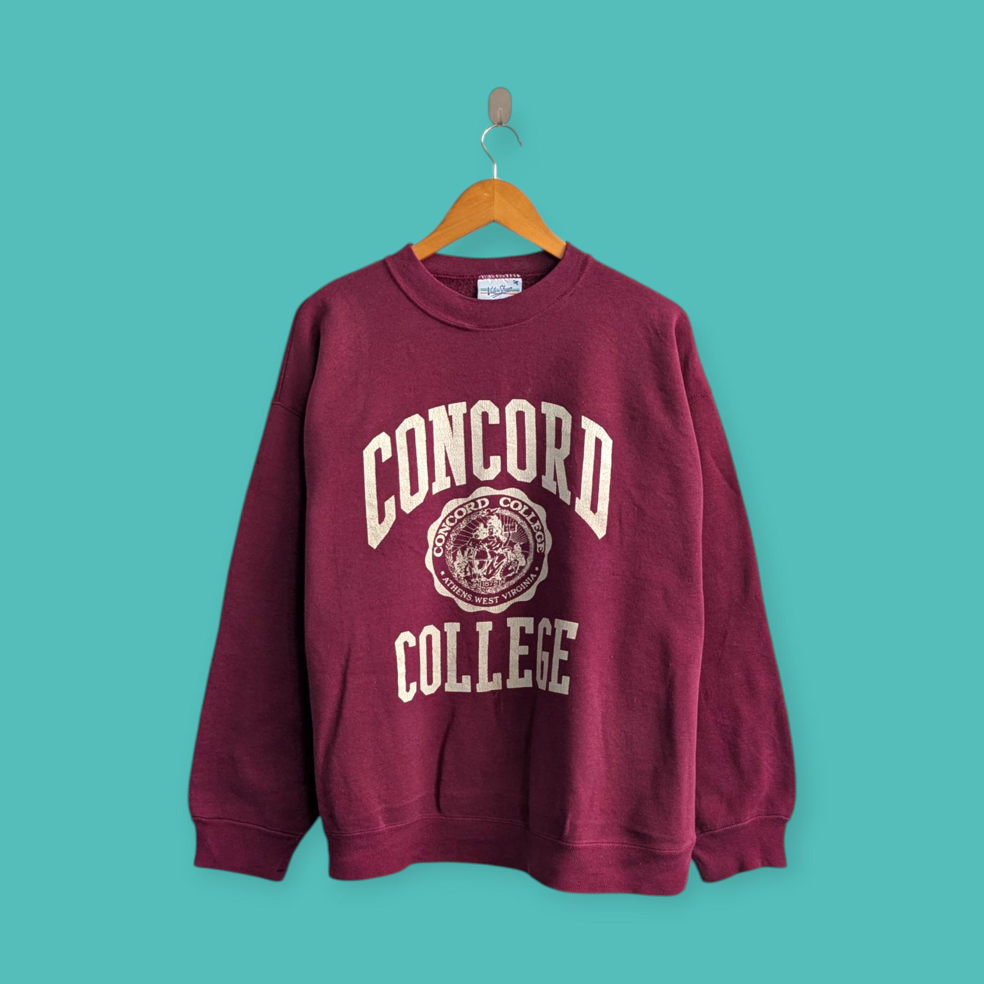 Vintage 90s Concord College Sweatshirt Concord College Crewneck