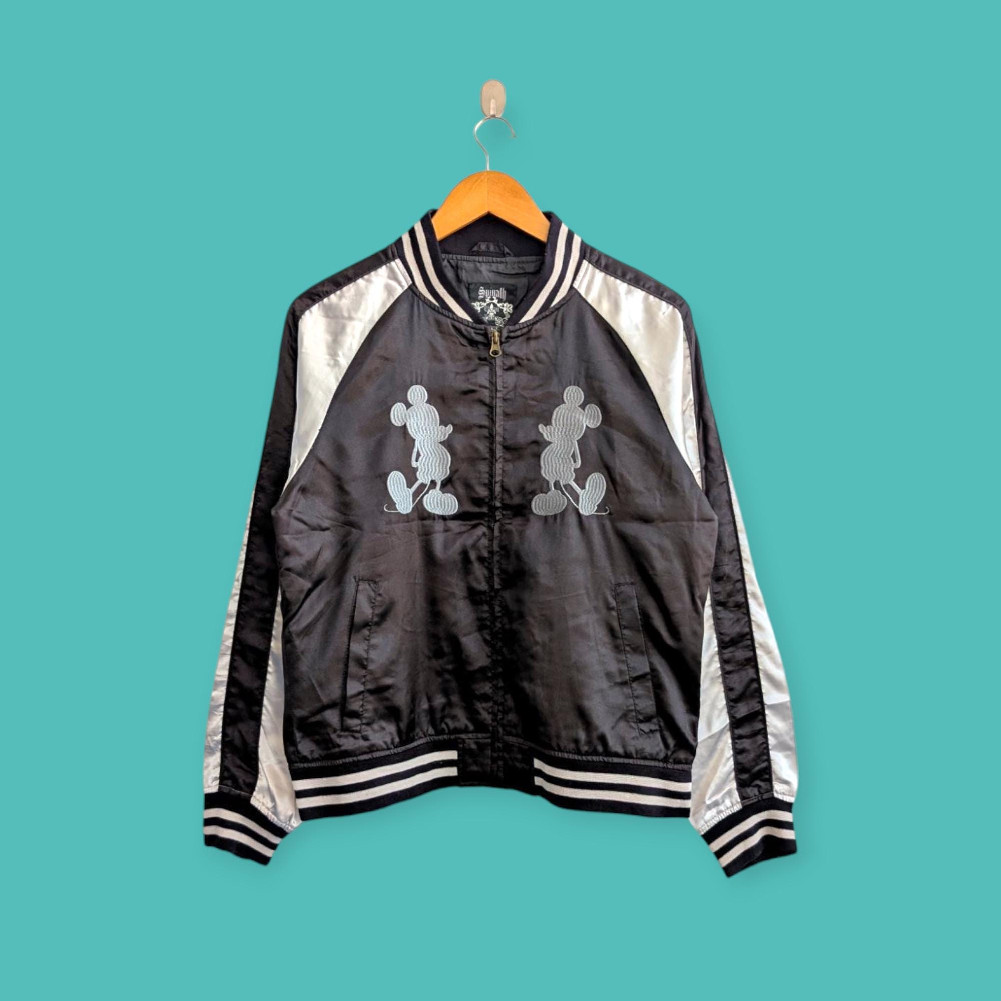 Mickey Mouse Embroidery Logo Full Zip Jacket Walt Disney Cartoon