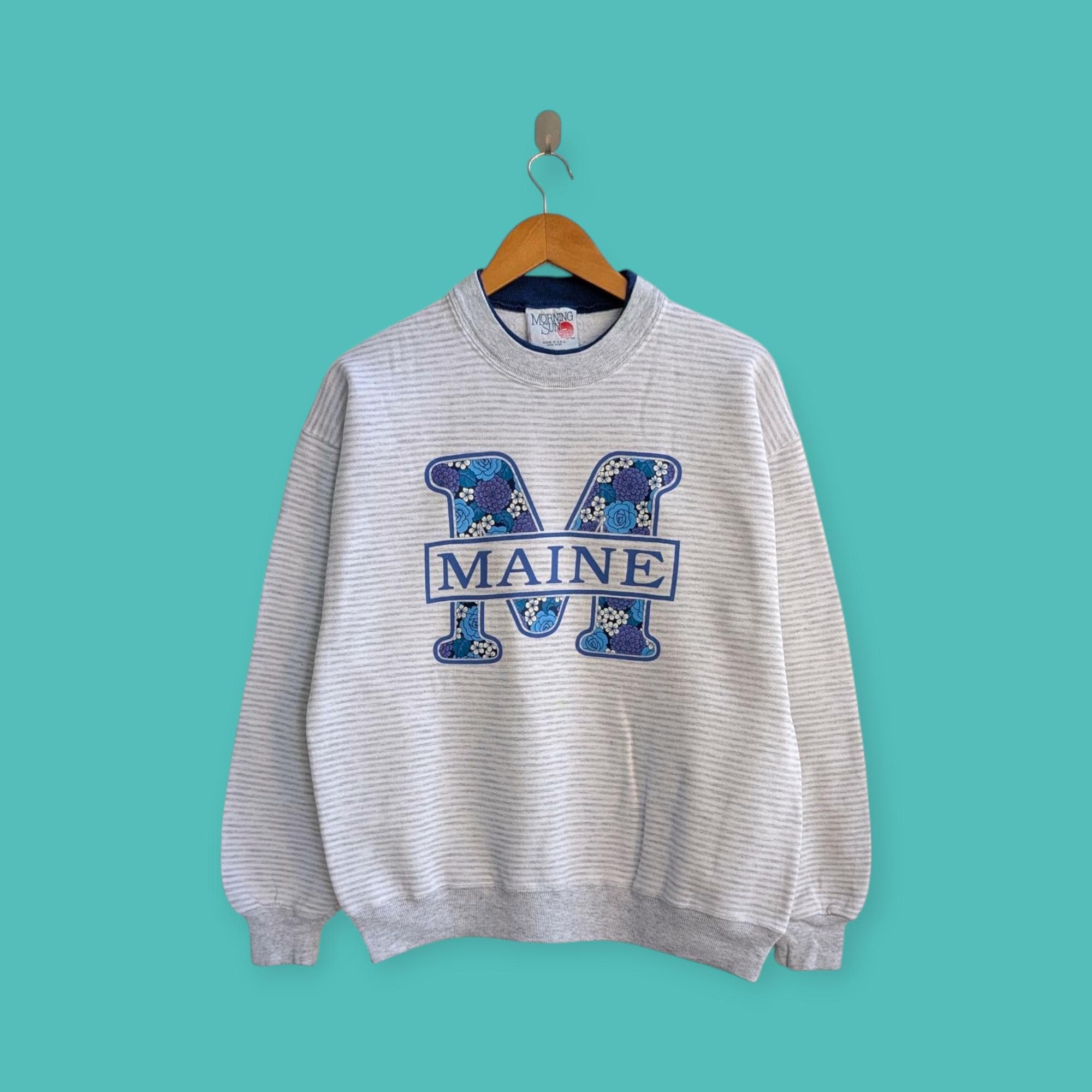 Vintage 90s Morning Suns Sweatshirt Maine Big Logo Crewneck