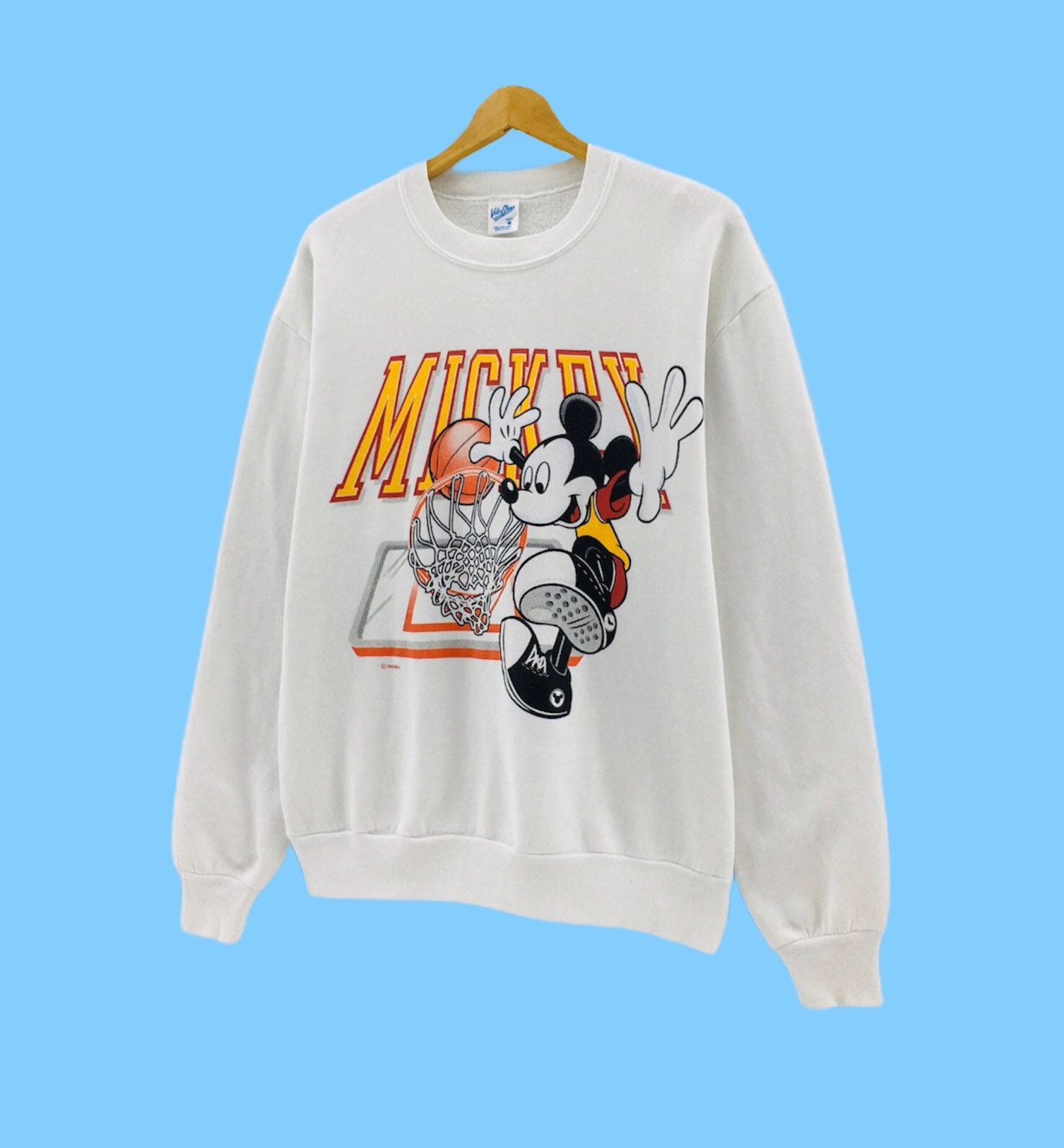 Rare Vintage Mickey Mouse Basketball Big Logo Print Spell Out - Etsy