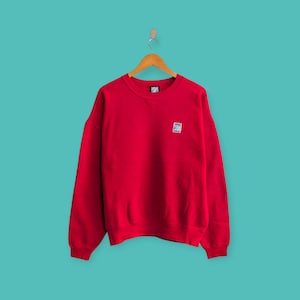 vintage 90s Surfrider small logo sweatshirt embroidered logo crewneck surf surfing sweater pullover streewear nice red colour size large