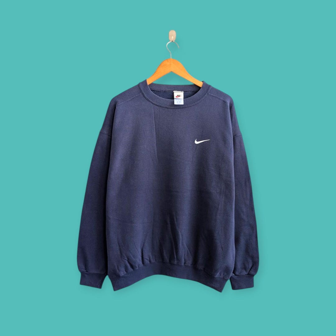 Vintage 90s Nike Small Swoosh Sweatshirt Embroidered Logo Crewneck