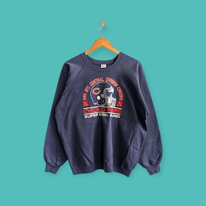 vintage 1985 Chicago bears sweatshirt Chicago bears crewneck Chicago bears sweater pullover streewear style nice blue colour size x-large
