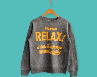 Vintage 90er Jahre Sweatshirt Hysteric Glamour Sweatshirt Hysteric Glamour Crewneck Pullover Streewear in schönem Grau