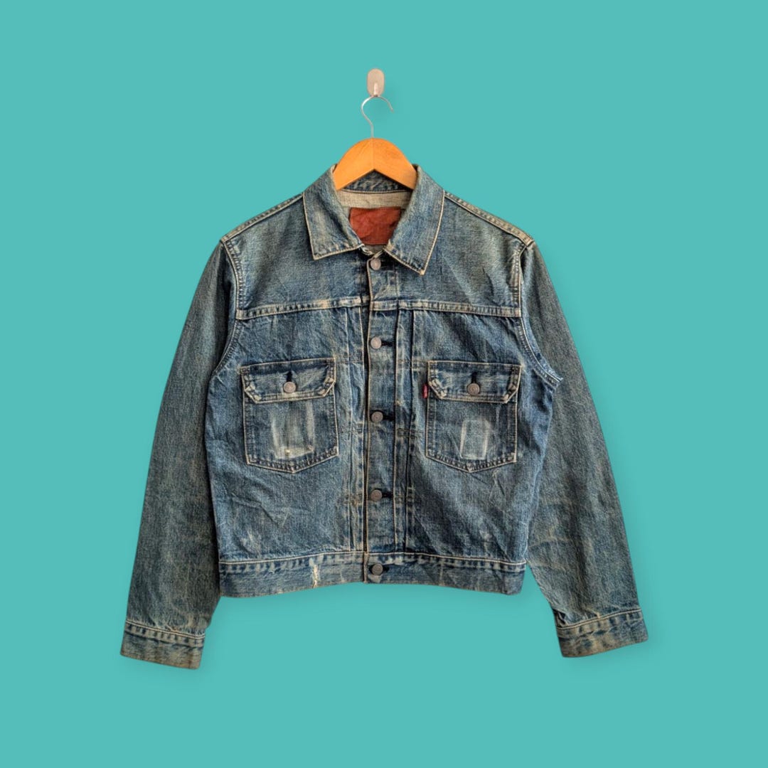 Levi's 71507 ダーク　サイズ40sho Levi's Denim Trucker Jacket * ① 1997 2nd 71507XX Bid E ← SOLD