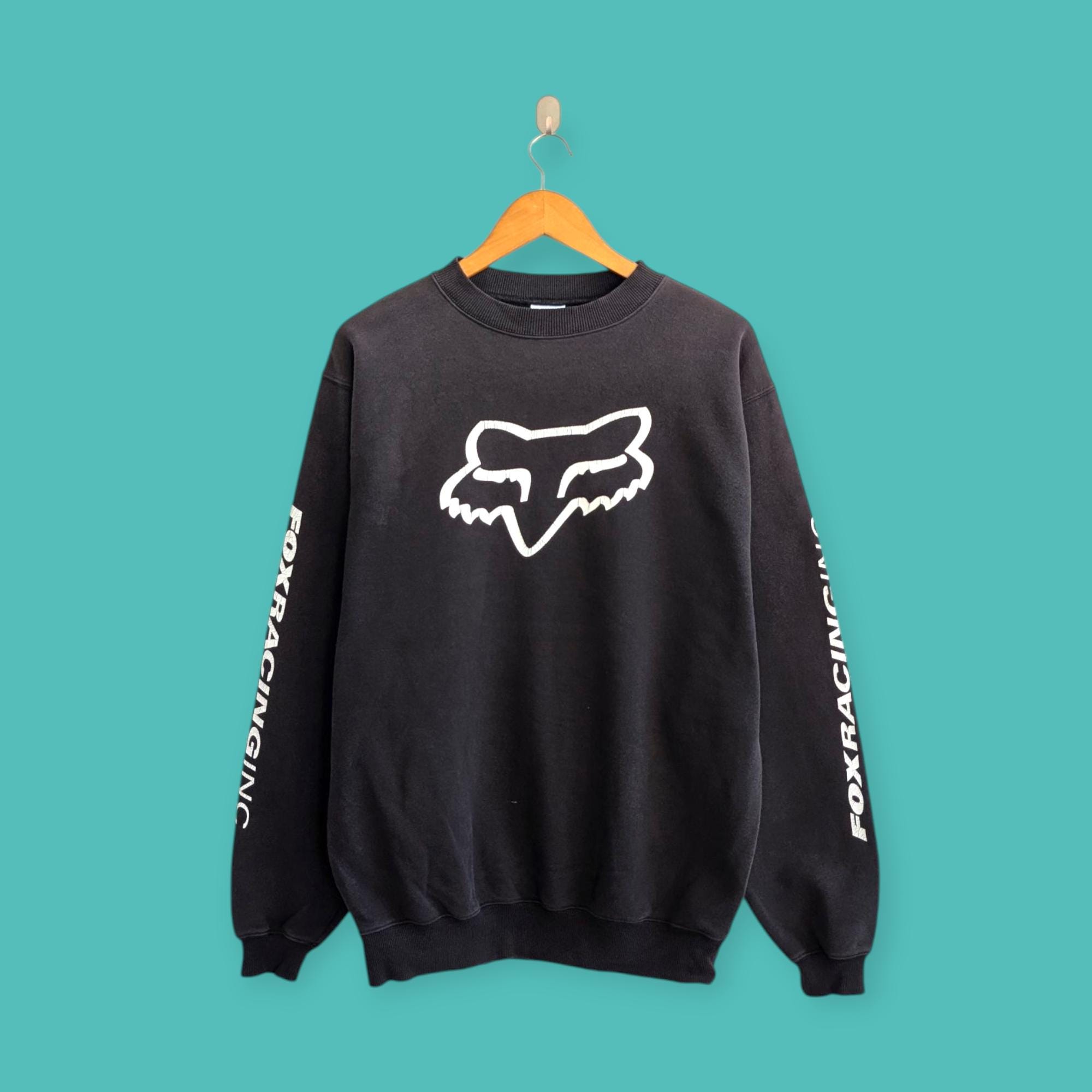 ヴィンテージ Fox Racing スウェット LサイズFOXRACINGINC Vintage Fox Racing Big Logo Sweatshirt Fox Racing Crewneck Fox