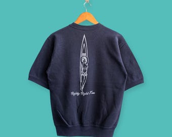 vintage 90s eighty eight tees sweatshirt surf surfing crewneck surf surfing sweater pullover streewear style nice blue colour size small