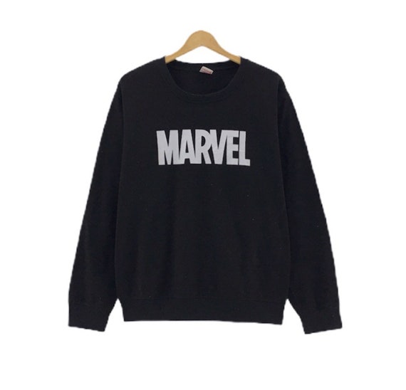 Rare!!! Marvel Big Logo Print Spellout Crewneck Bl