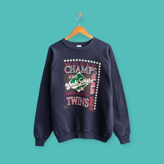 90's Minnesota Twins クーパーズタウン XL古着ゲームシャツ Vintage 1991 Minnesota Twins Sweatshirt Minnesota Twins Crewneck