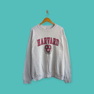 vintage 90s distressed Harvard university sweatshirt Harvard university crewneck Harvard university sweater pullover gray size xx-large