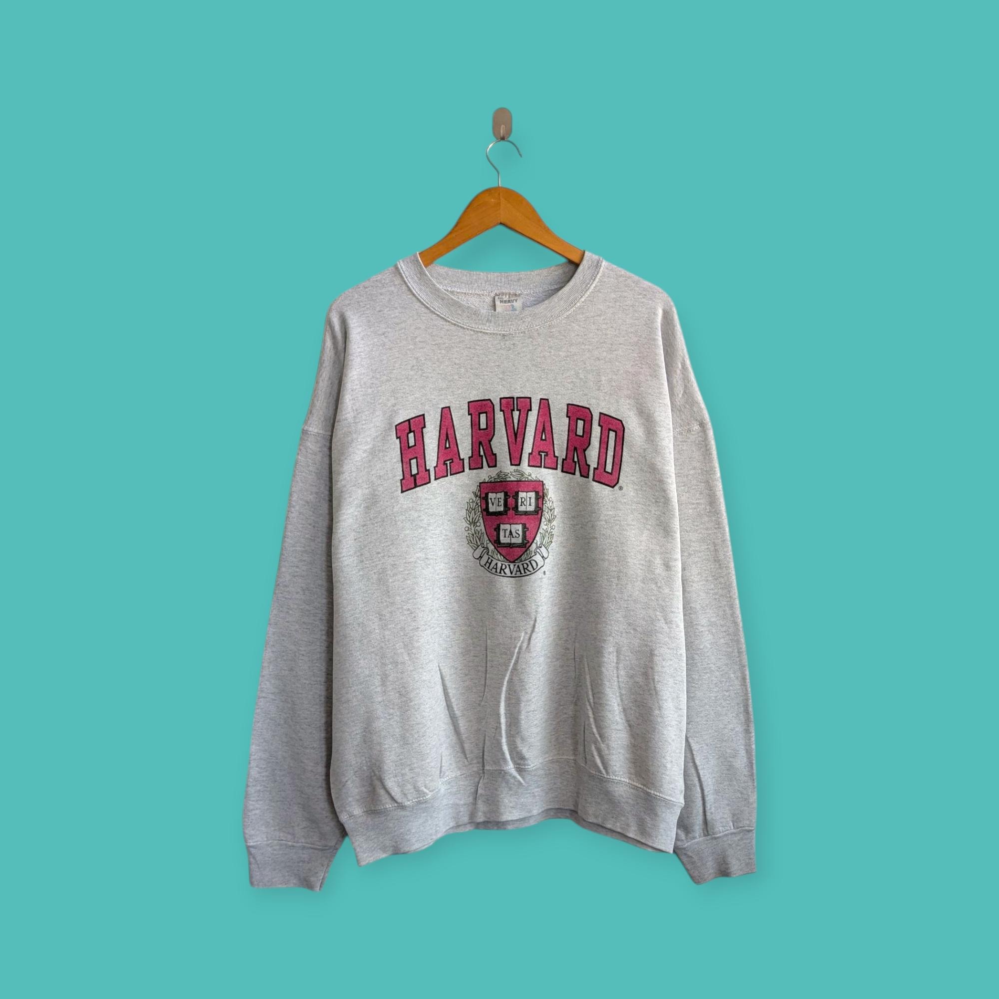 【vintage】HARVARD sweatshirt Vintage 90s Harvard University Sweatshirt: Big Logo Red