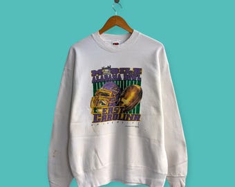 vintage 90s distressed east Carolina university sweatshirt east Carolina university crewneck sweater pullover nice white colour size large