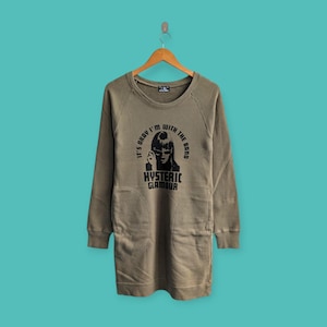 vintage hysteric glamour sweatshirt hysteric glamour crewneck hysteric glamour sweater pullover streewear style nice green colour size Free