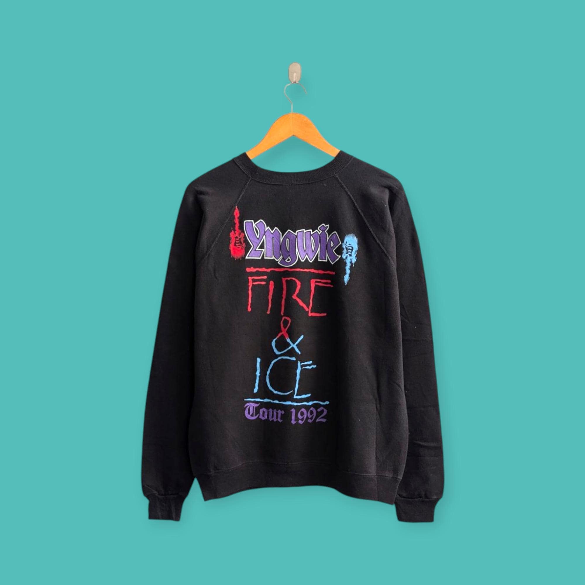 Yngwie Malmsteen ロンT 90s Vintage 1992 Yngwie Malmsteen World Tour Sweatshirt Yngwie
