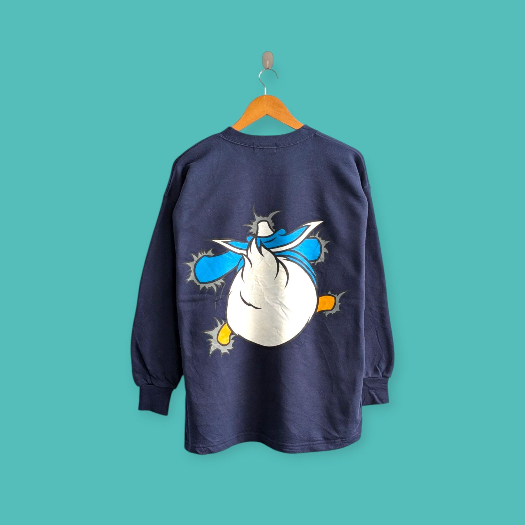 Vintage 90s Donald Duck Mirror Print Sweatshirt Donald Duck