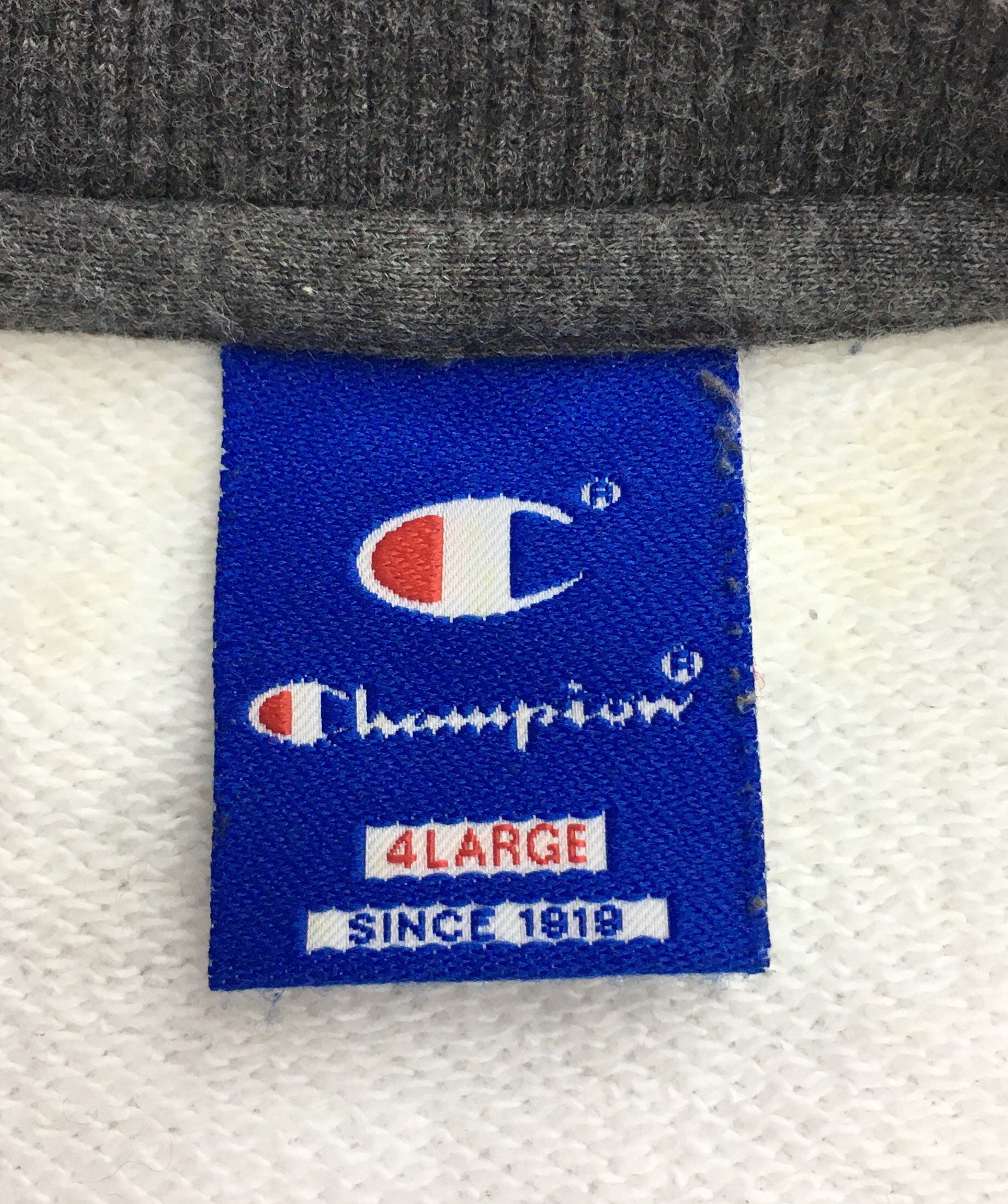 Rare Champion Big Logo Print Spellout Embroidery Crewneck | Etsy