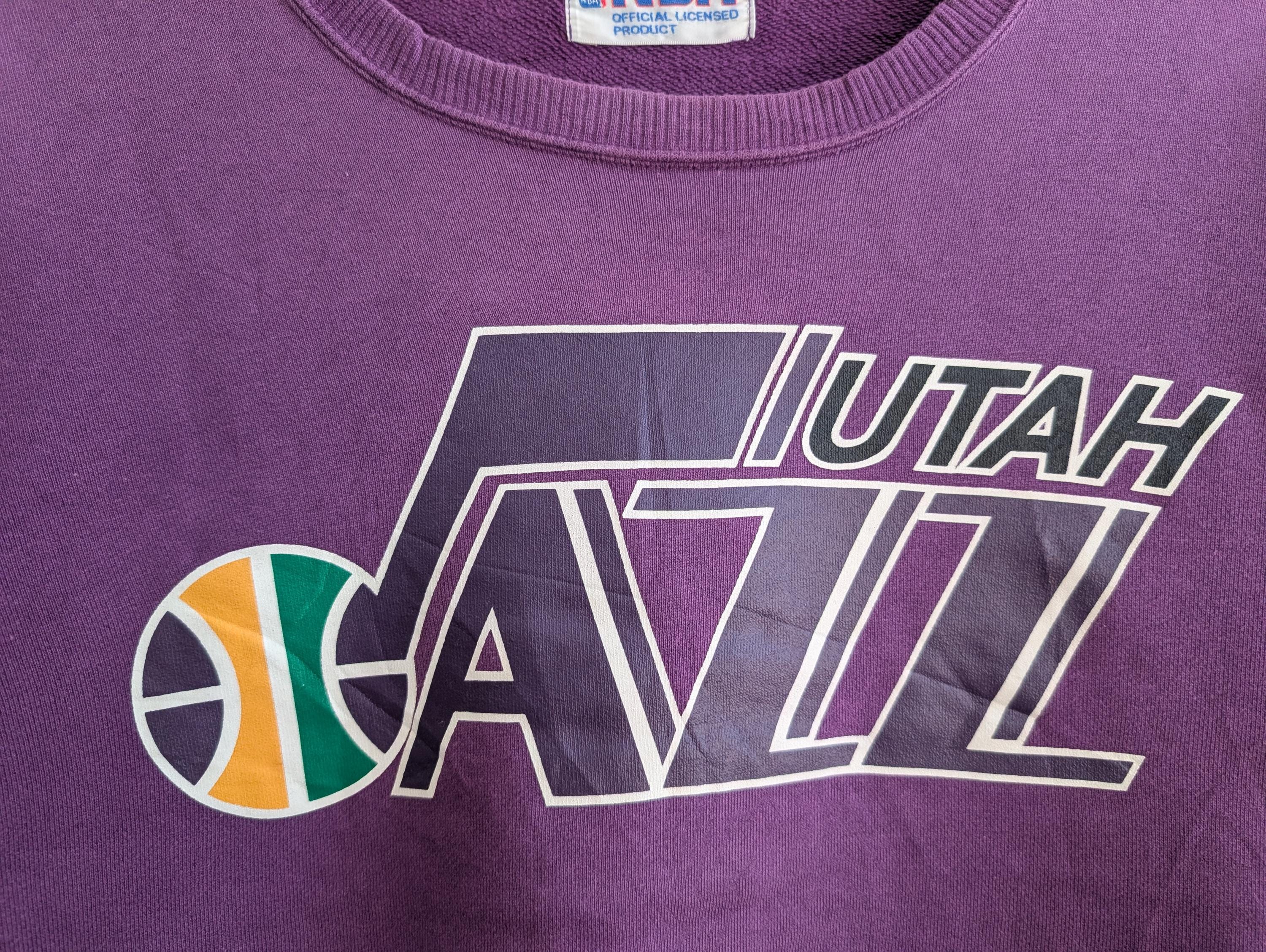 Vintage 90s Utah Jazz Big Logo Sweatshirt Utah Jazz Crewneck Utah 