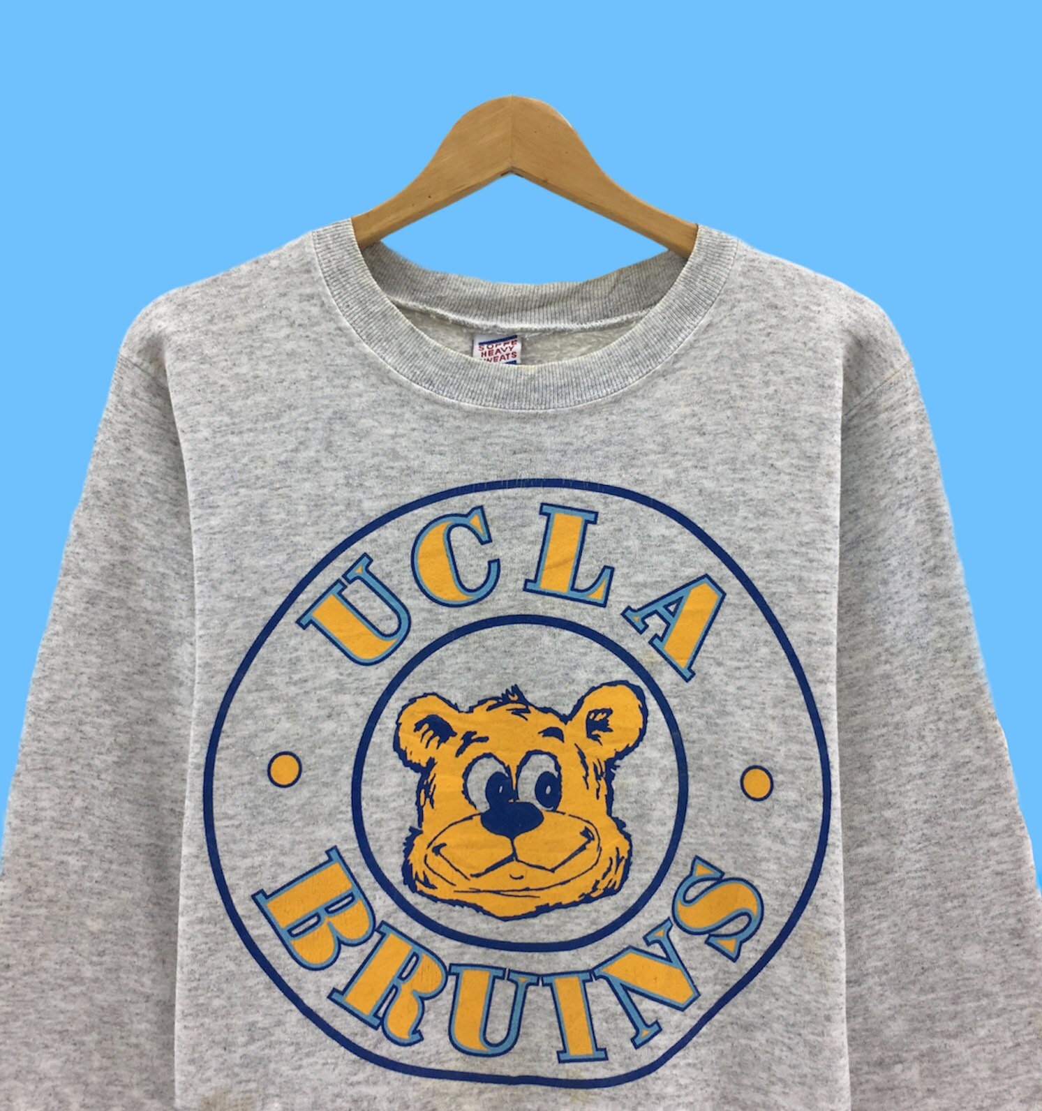 UCLA Joe Bear Bruins Pullover Hoodie White - Campus Store
