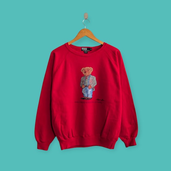 Vintage 90s Polo Bear Sweatshirt Ralph Lauren Crewneck Polo Bear