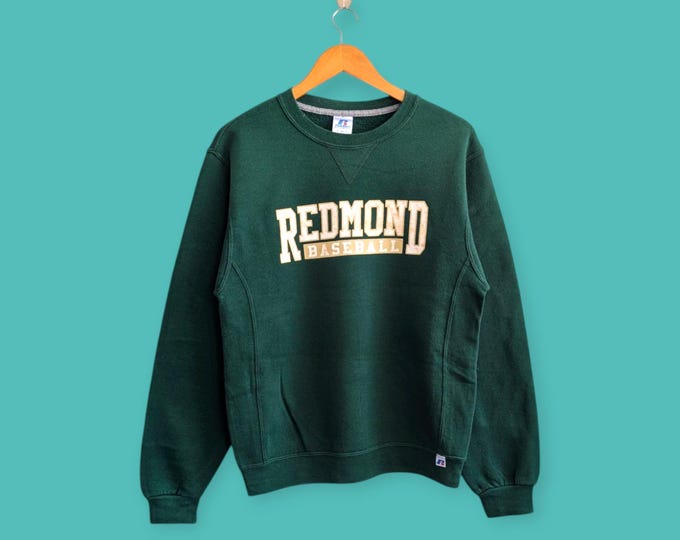 vintage Redmond baseball big logo sweatshirt Redmond baseball crewneck sweater pullover streewear style nice green colour size small
