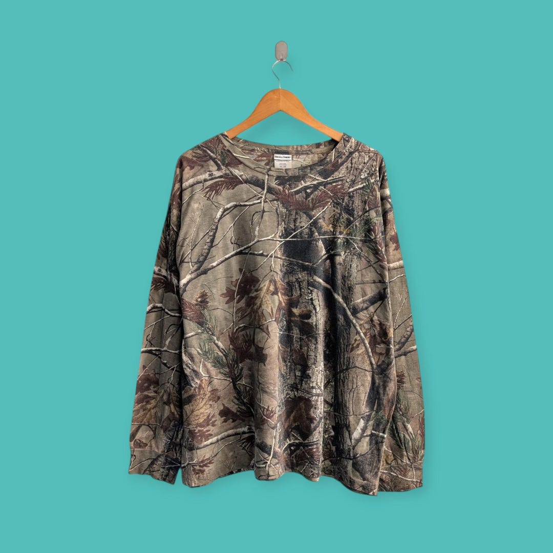 Vintage Real Tree Full Print Shirts Real Tree All Over Print T