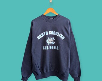 vintage north Carolina tar heels sweatshirt north Carolina tar heels crewneck sweater pullover streewear style nice blue colour size x-large
