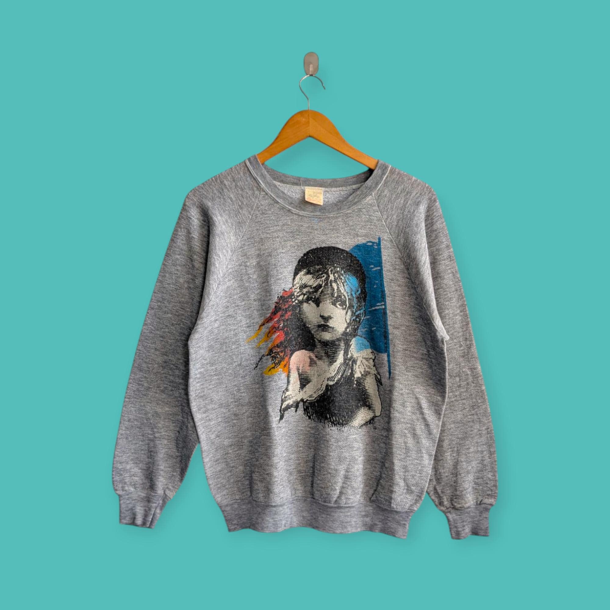 vintage 1986 Les Miserables sweatshirt Les Miserables crewneck Les Miserables sweater pullover streewear style nice gray colour size large