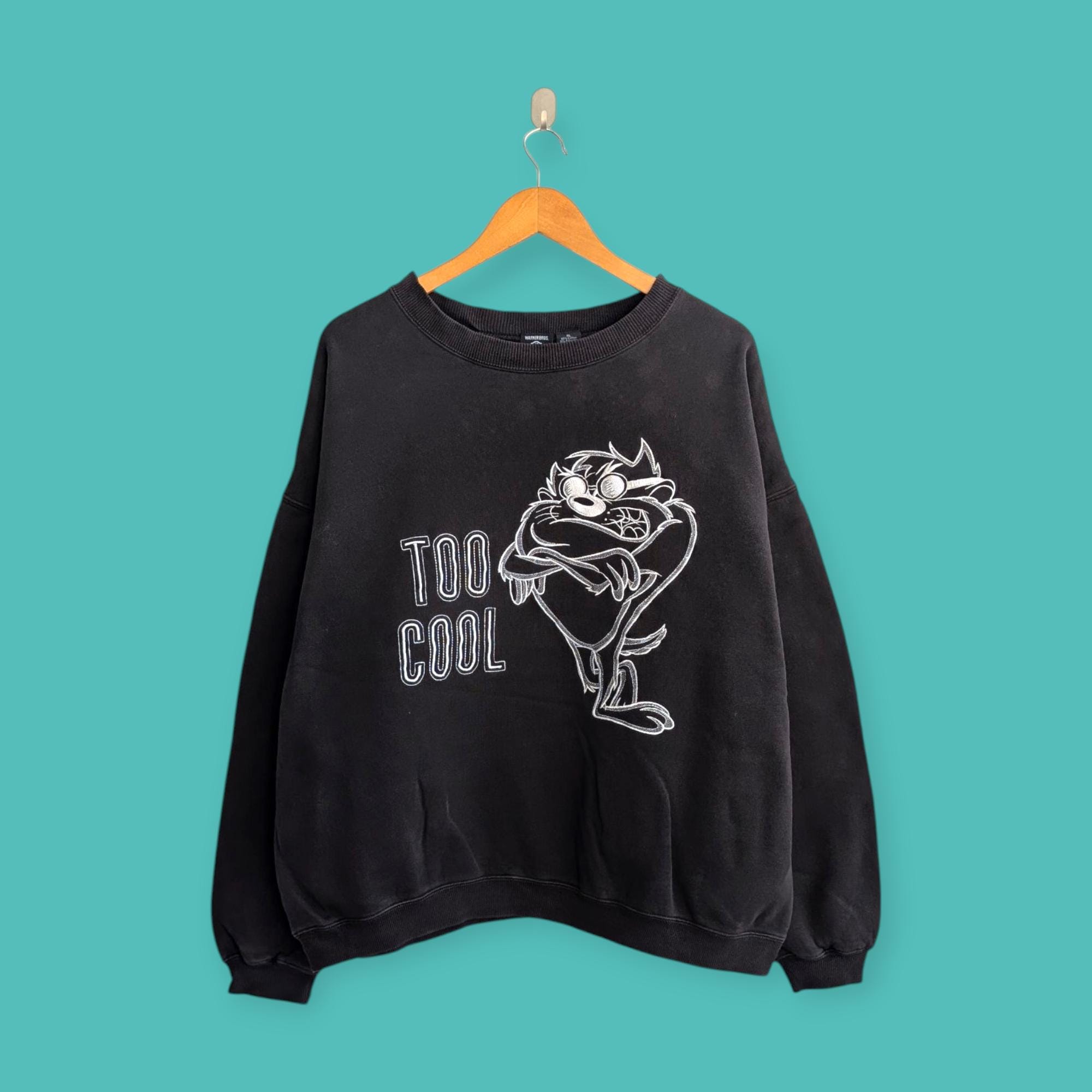 Vintage 90s Tasmanian Devil Sweatshirt Embroidered Crewneck