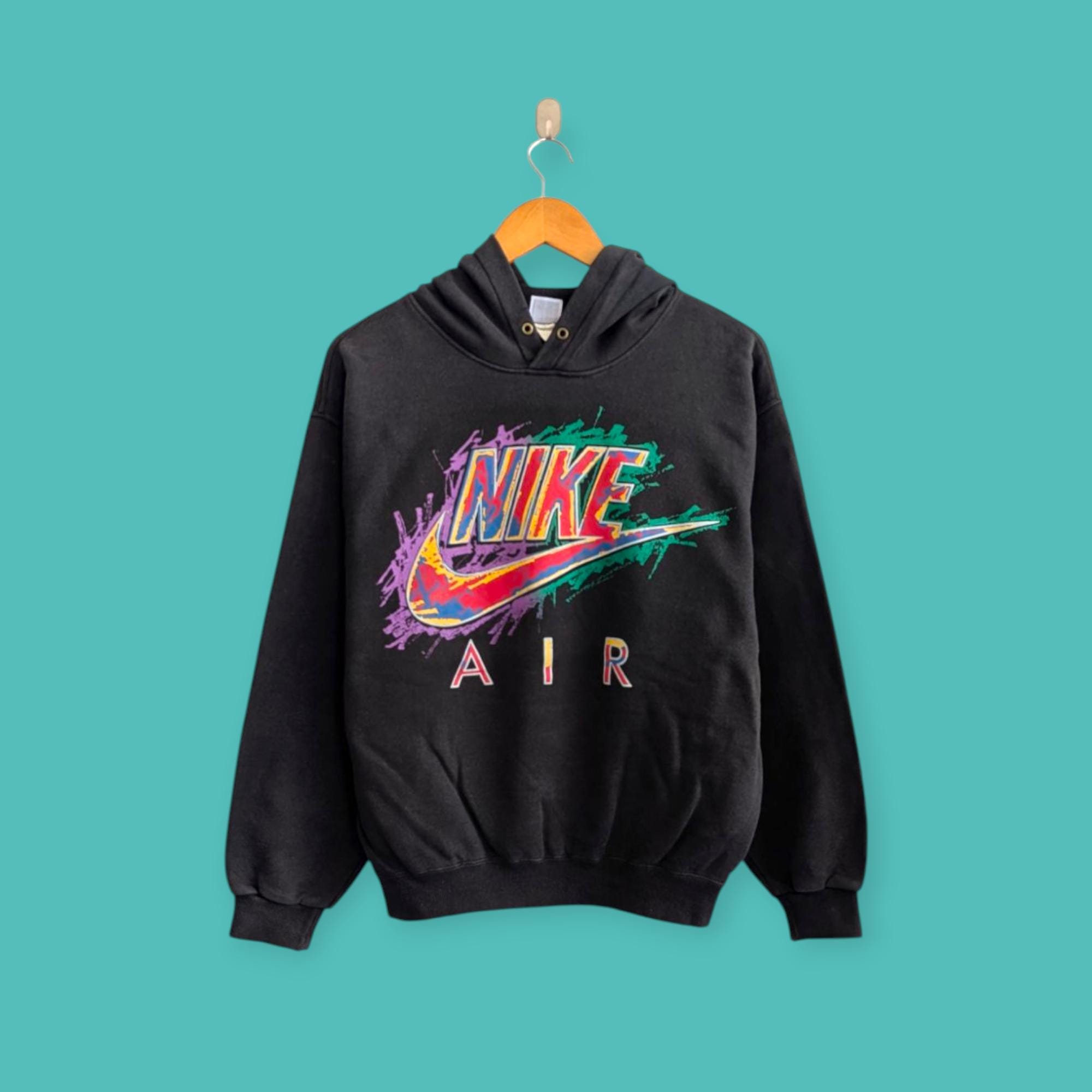 Vintage 90s Nike Air Big Logo Hoodie Nike Swoosh Sweater Pullover