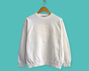 vintage 90s Budweiser big logo sweatshirt Budweiser crewneck Budweiser sweater pullover streewear style nice white colour size large