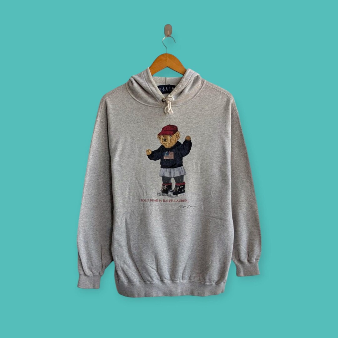 Vintage 90s Polo Bear Big Image Hoodies Ralph Lauren Polo Bear
