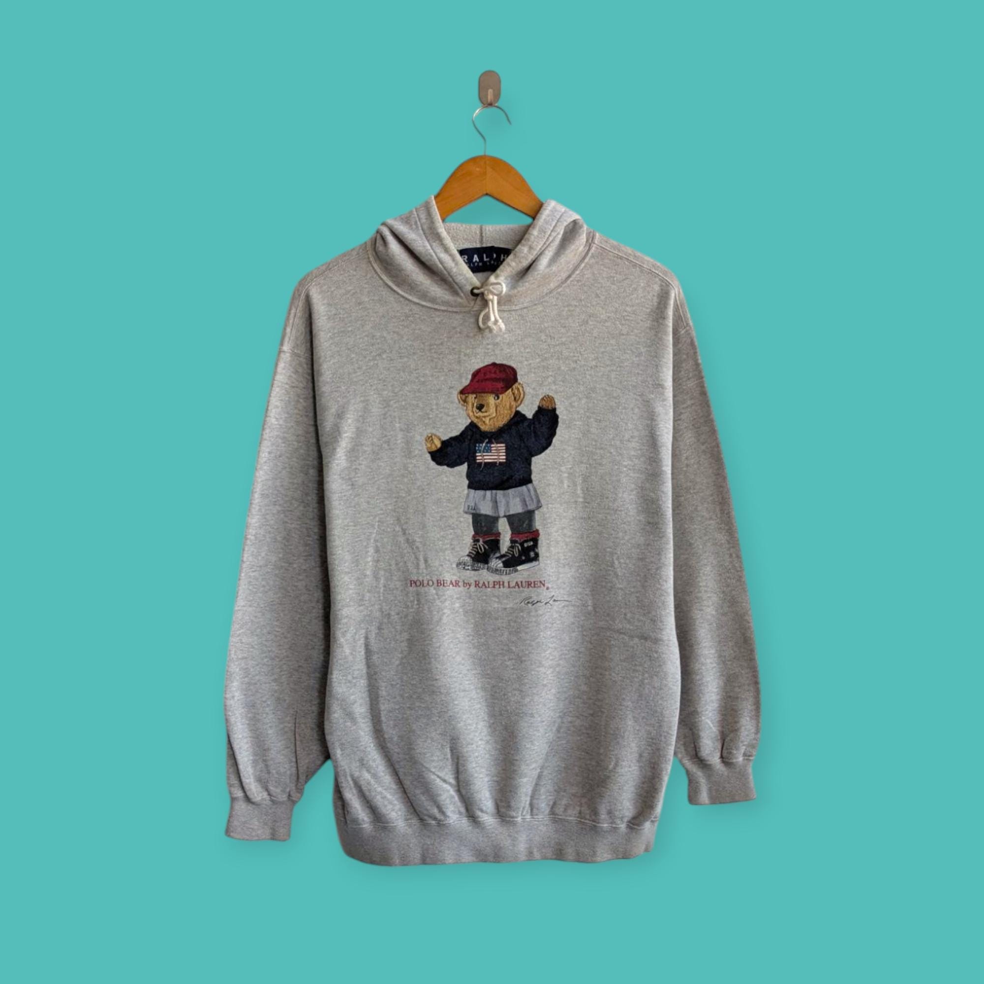 Vintage 90s Polo Bear Big Image Hoodies Ralph Lauren Polo Bear