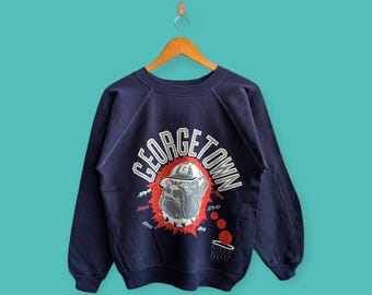 Chemise Vintage Georgetown Hoyas Homme XL - Gris - Basket NCAA Années 90