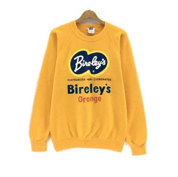 Rare Vintage Drink Bireleys Orange Crewneck Big Logo Spellout