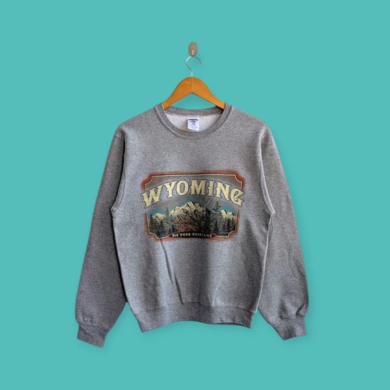 Vintage Wyoming Big Image Sweatshirt Wyoming Crewneck Wyoming
