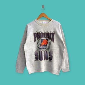 vintage 90s phoenix suns sweatshirt phoenix suns crewneck phoenix suns sweater pullover basketball style nice gray colour size large