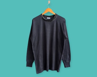 vintage 90s comme Des garcons homme sweatshirt comme Des garcons crewneck sweater pullover japan japanese streewear style black colour large