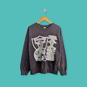 Vintage 90er Jahre Los Angeles Raiders Sweatshirt Oakland Raiders Crewneck Raiders Sweater Pullover Streewear Style schöne schwarze Farbe grösse 34