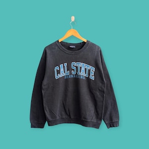 California state university sweatshirt Bernardino crewneck cal state college sweater pullover streewear style nice blue colour size medium