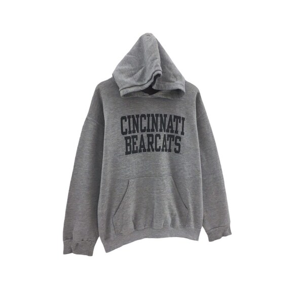Rare Cincinnati Bearcats Hoodie Big Print Spell Out Grey Color