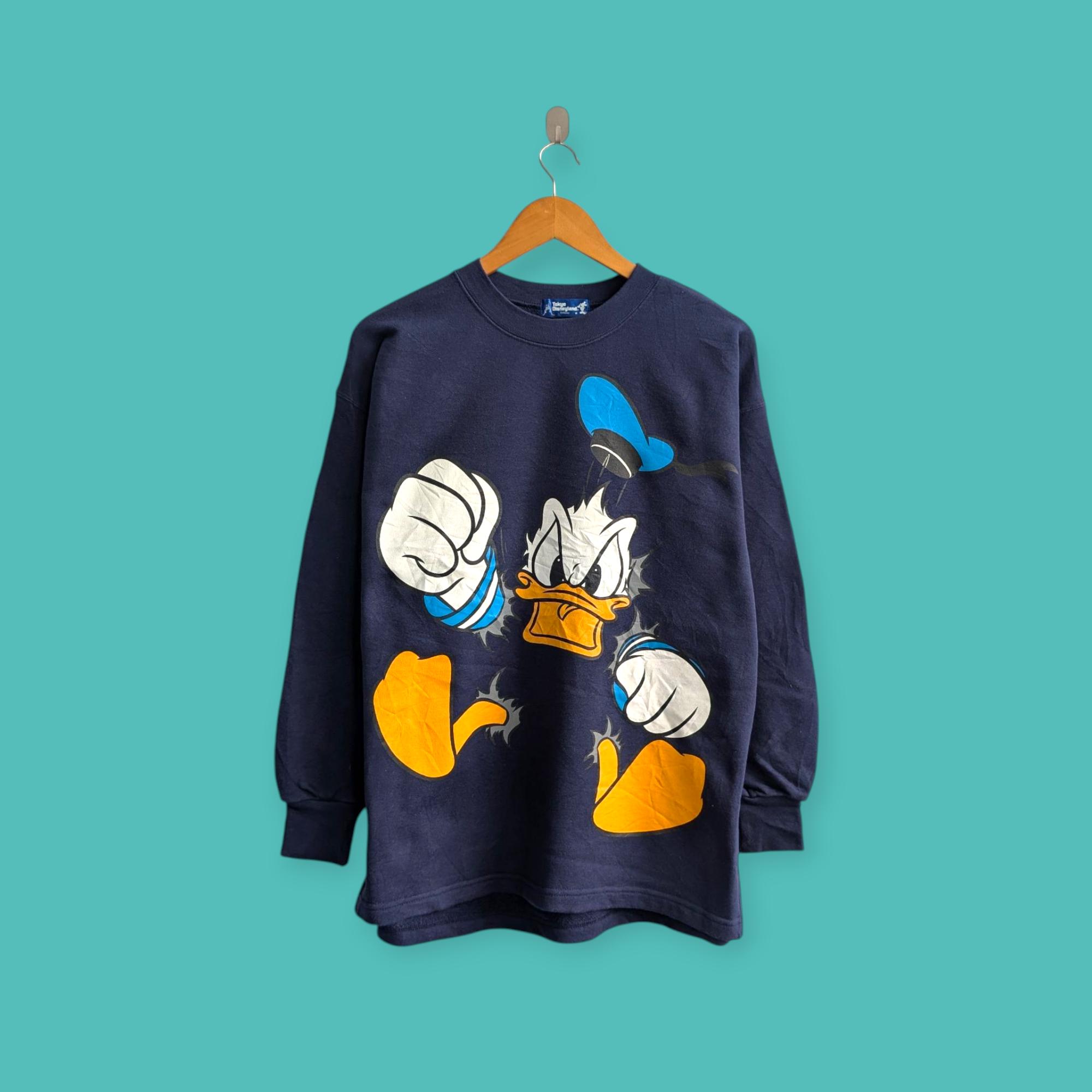 Vintage 90s Donald Duck Mirror Print Sweatshirt Donald Duck