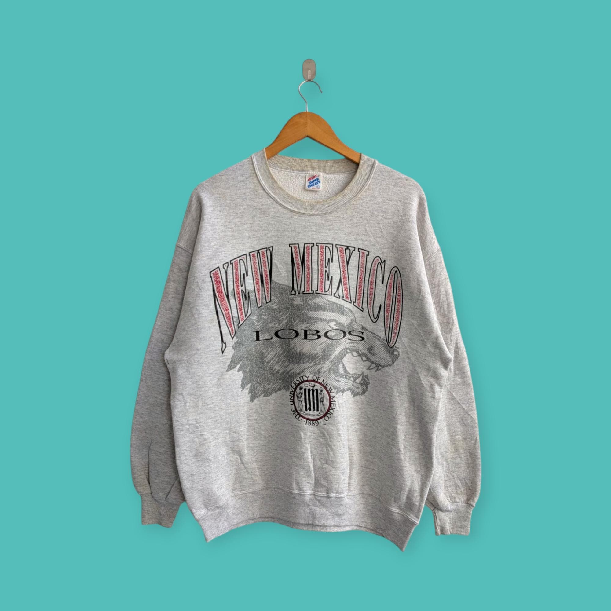Vintage 90s University of New Mexico Sweatshirt New Mexico Lobos 