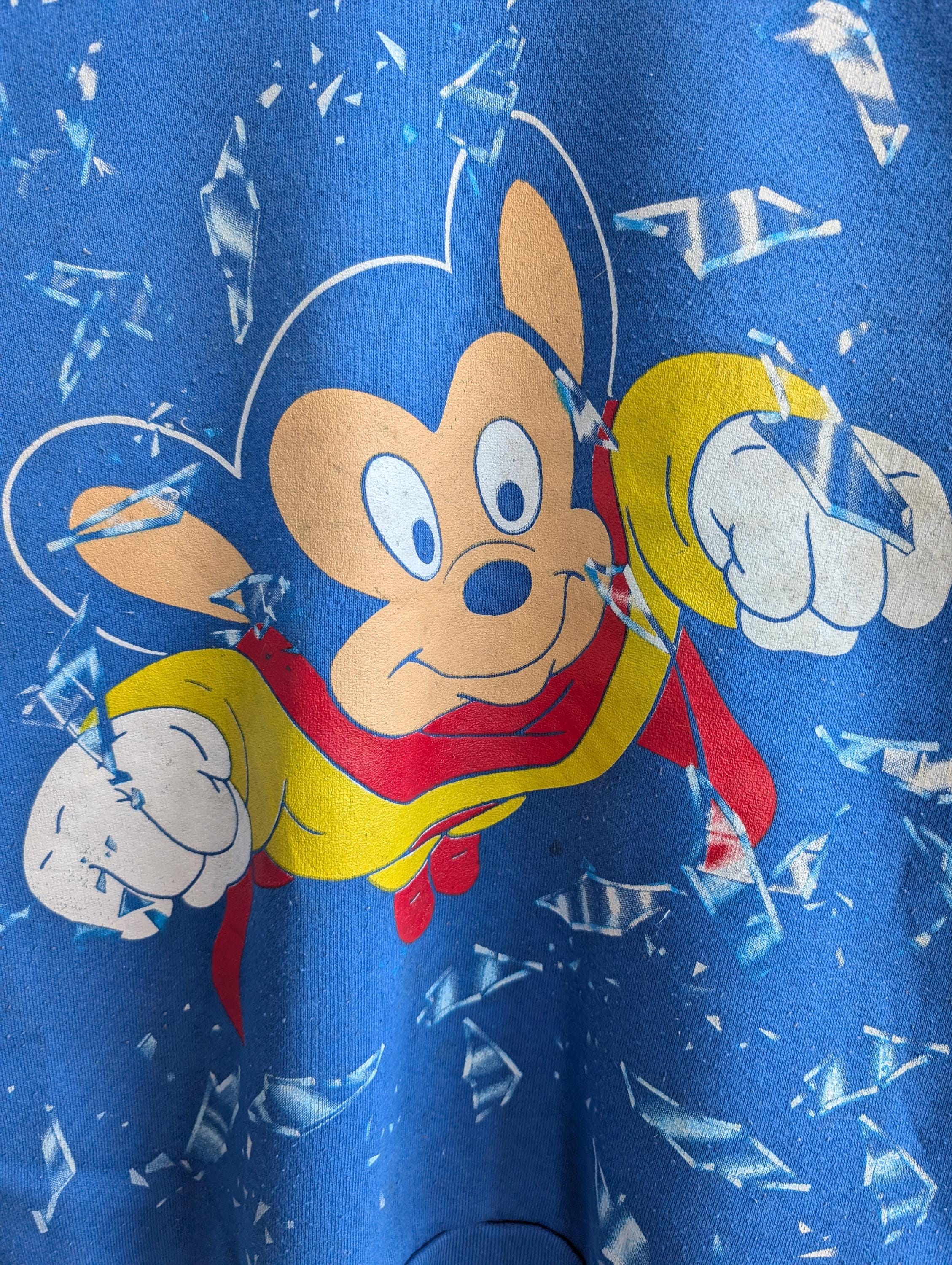 Vintage 90s Mighty Mouse Big Image Sweatshirt Mighty Mouse 