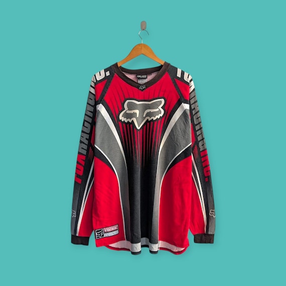 Vintage Fox Racing Full Print Shirts Fox Racing All Over Print T